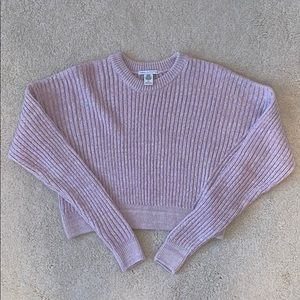 urban outfitters cropped ribbed knit sweater
